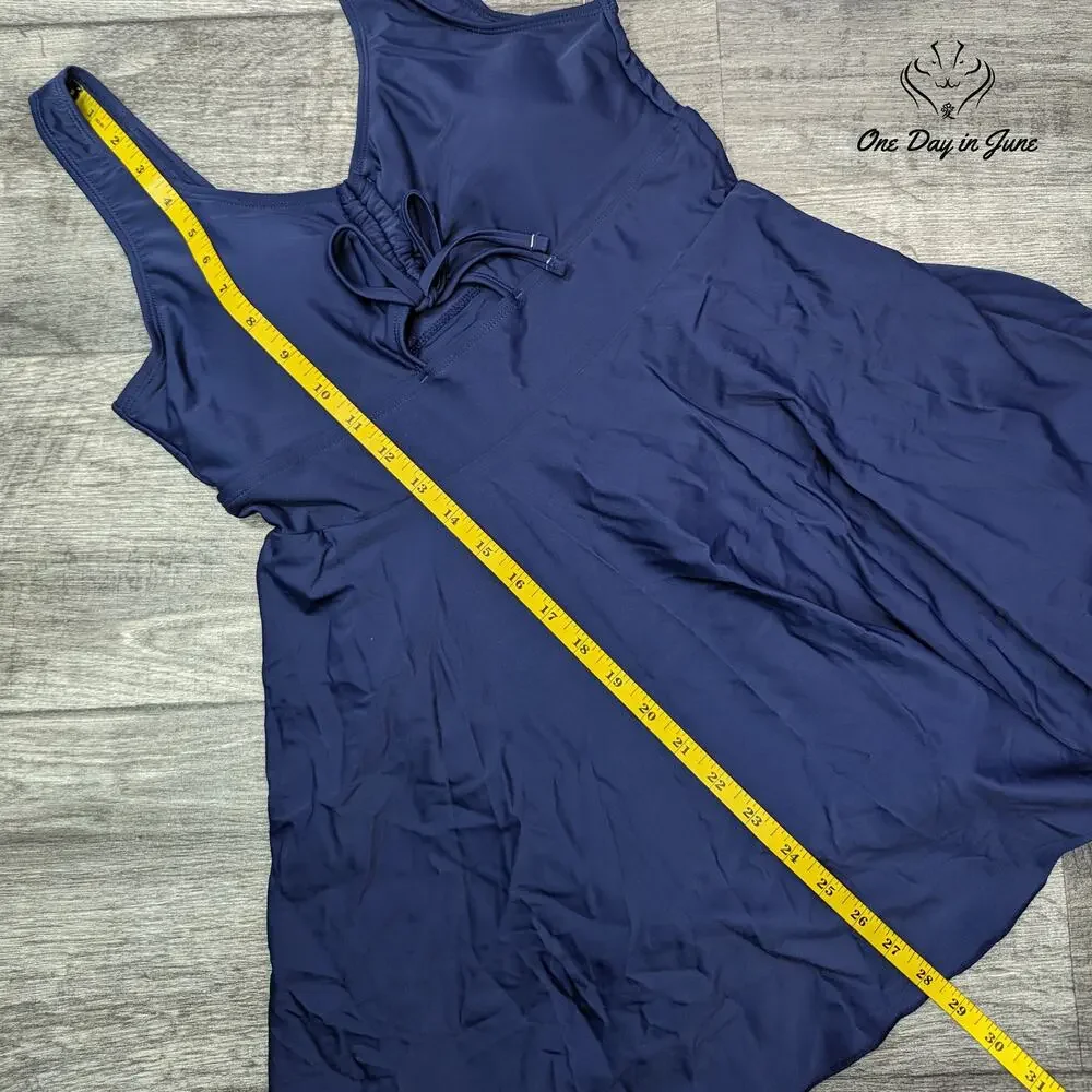 Shekini Skirted One Piece Swimdress Size M